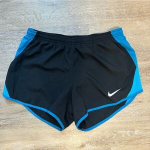 Nike Black and Blue Athletic Shorts